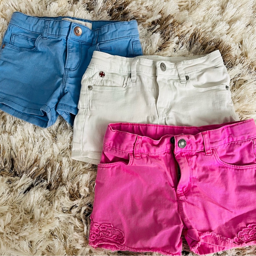 Colorful Denim Shorts Trio
